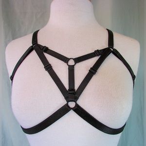 Tough Titties Lingerie Nyx Adjustable Elastic Harness - NEW Handmade Item